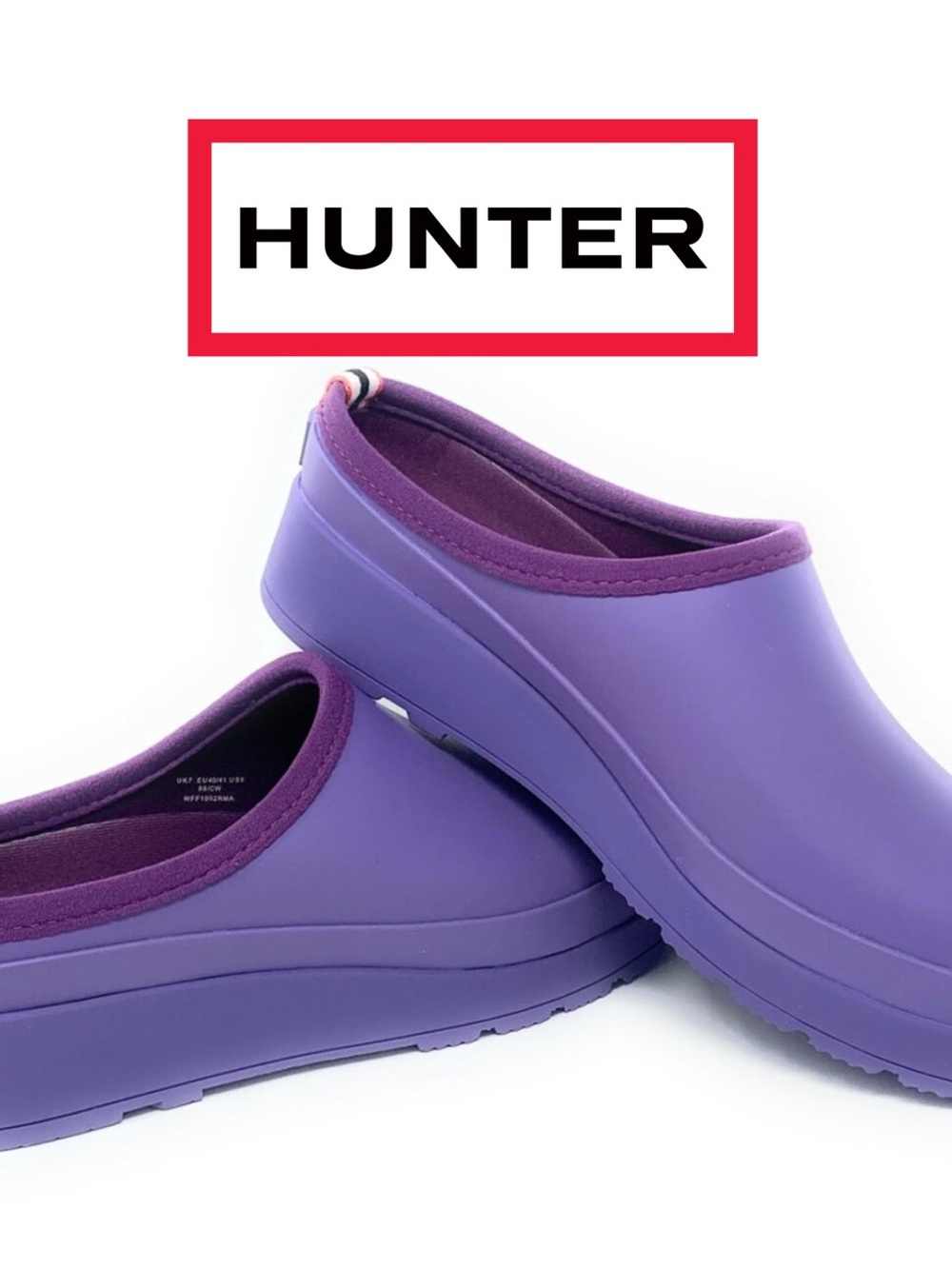 Original Hunter Iridescent Purple Play Clogs